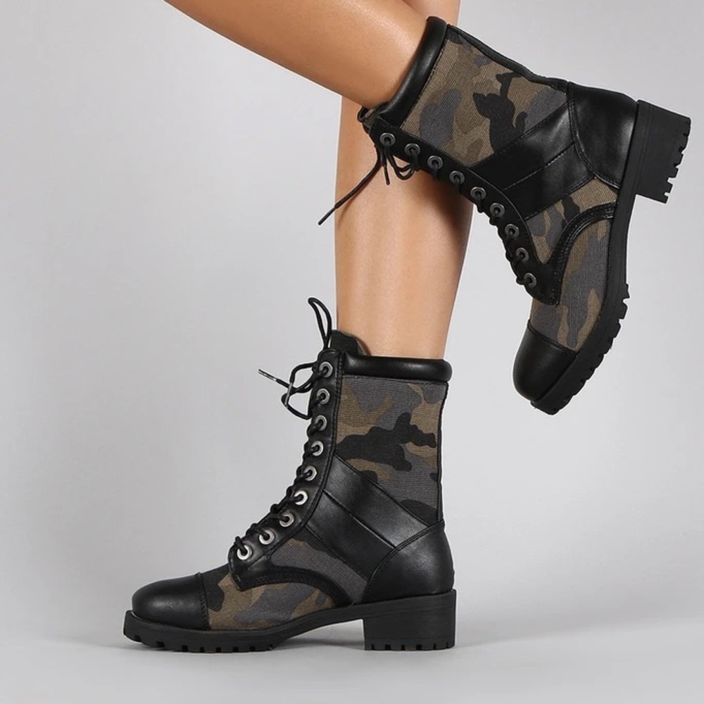 Camo Combat Boots